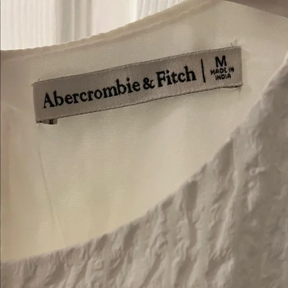 Abercrombie & Fitch White Sleeveless Mini Dress Flowy Size M - Picture 2 of 9